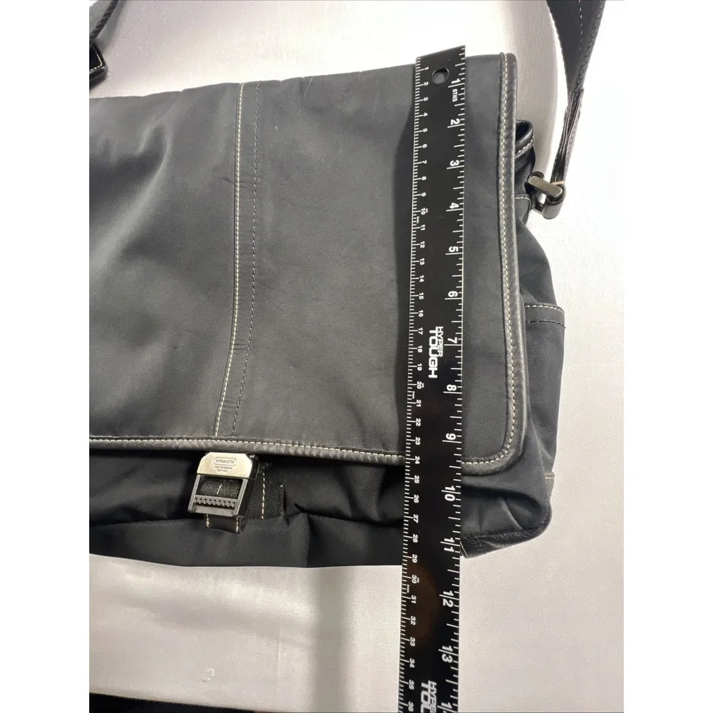 Coach Men's Black Messenger Bag Crossbody Adjustable Strap, Y2K
